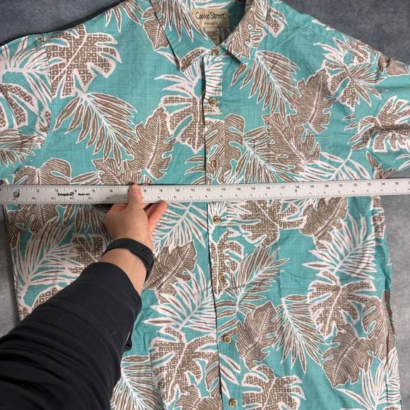 Vintage Cooke Street Shirt Mens Size L Floral Palm Tree Print Hawaiian Beach - Picture 6 of 16